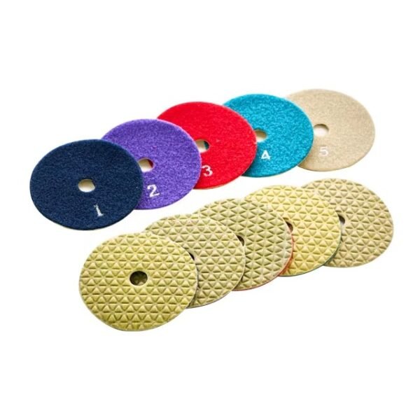 4 Inch 5 Steps Dry Diamond Polishing Pads Tools For Granite Marble Quartz diamond Polishing Tools marble Polish Pad - Image 2