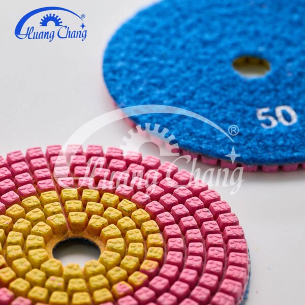 3inch two color wet stone diamond polishing pads for granite/marble hc spp 0002 3