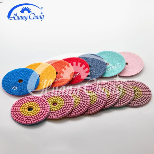 3inch two color wet stone diamond polishing pads for granite/marble hc spp 0002 3