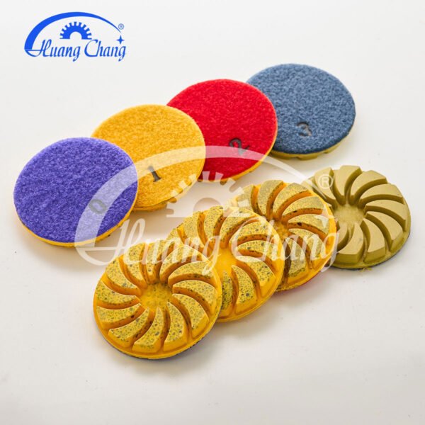 4/5/6 inch turbo granite/marble diamond polishing pads hc spp 0013