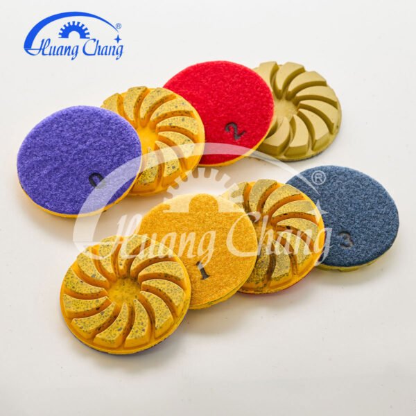 4/5/6 inch turbo granite/marble diamond polishing pads hc spp 0013