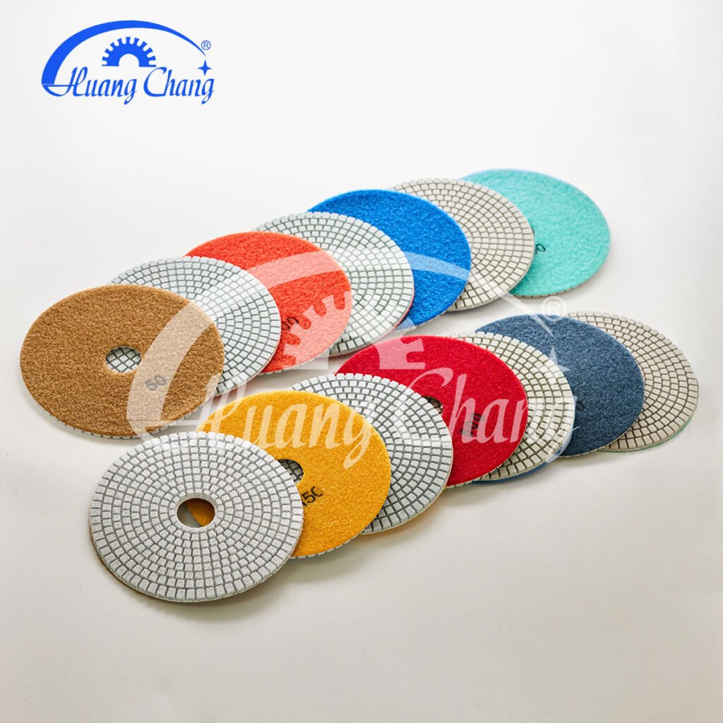 100mm(4inch) wet white diamond polishing pads marble hc spp 0009