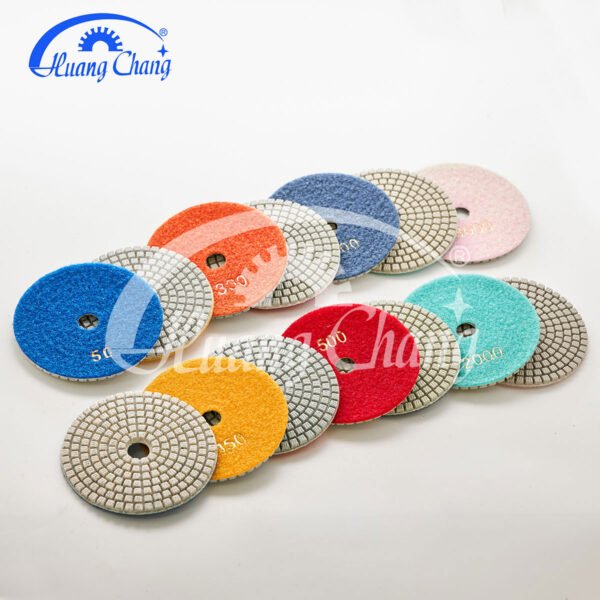 100mm white diamond polishing pads granite hc spp 0008