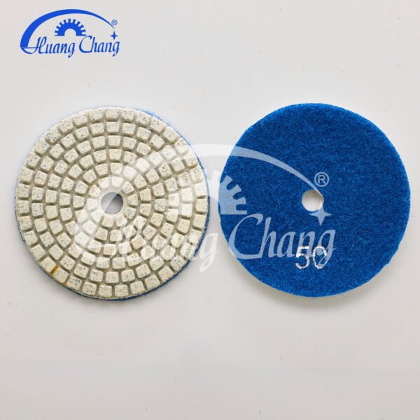 4inch White Wet Stone Diamond Polishing Pads For Granite/Marble HC-SPP-0003-4