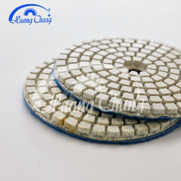 6inch white wet stone diamond polishing pads for granite/marble hc spp 0003 6