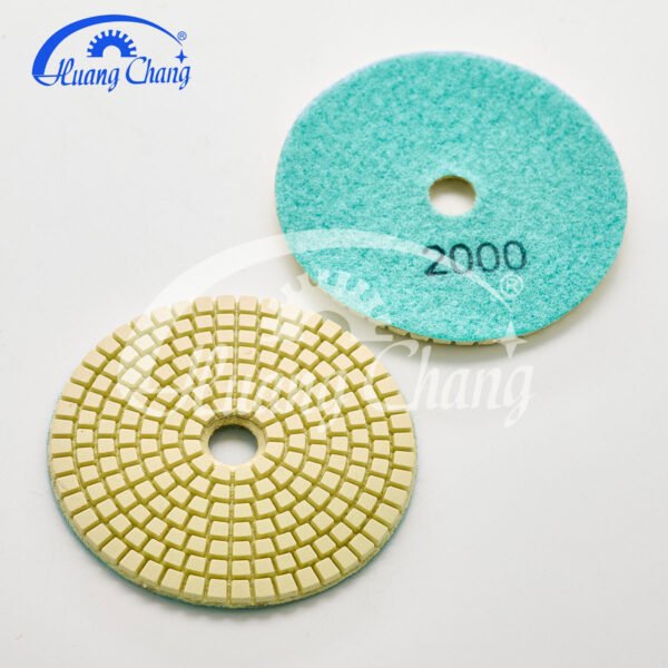 6inch Yellow Wet Stone Diamond Polishing Pads For Granite/Marble HC-SPP-0004-6