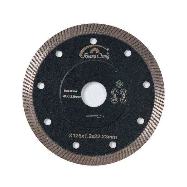 22.23mm turbo diamond silencer saw blade for tile marble granite