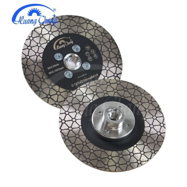 diamond saw blade triangle with flange for marble granite