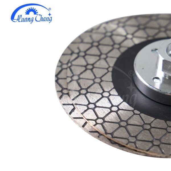 diamond saw blade triangle with flange for marble granite