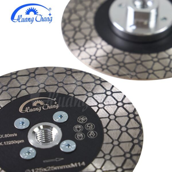 diamond saw blade triangle with flange for marble granite