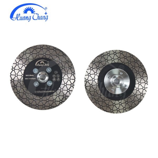 diamond saw blade triangle with flange for marble granite