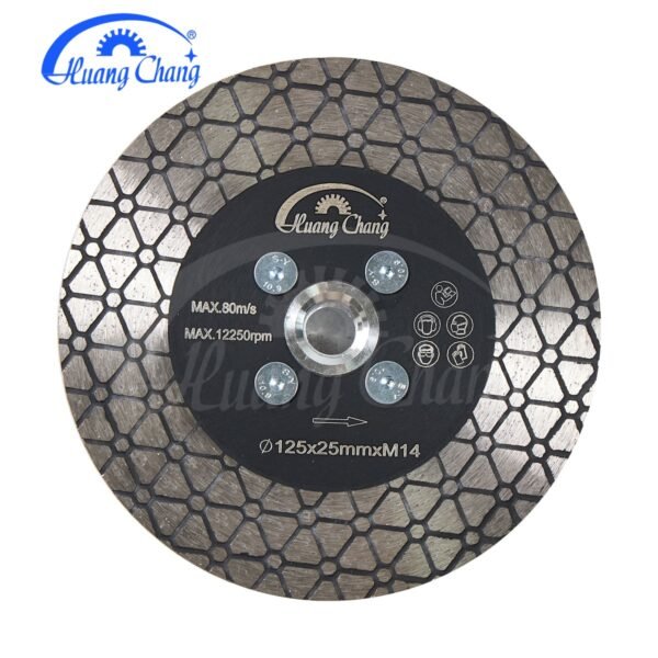 diamond saw blade triangle with flange for marble granite